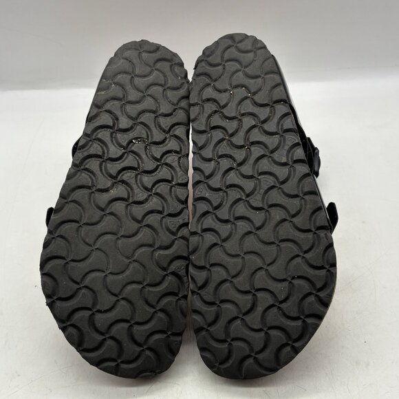 Birkenstock Yara Patent Leather Sandals Women’s Sz 38 US 7 Black Open Toe Shoes - Picture 8 of 12
